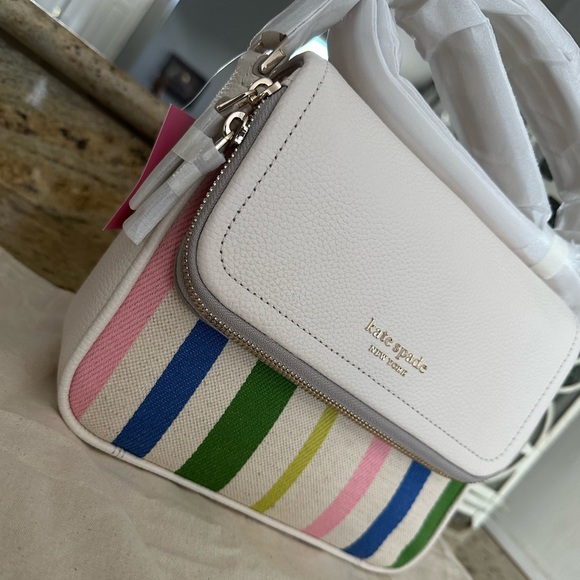New Kate spade run around breezy stripe crossbody bag - Picture 3 of 10